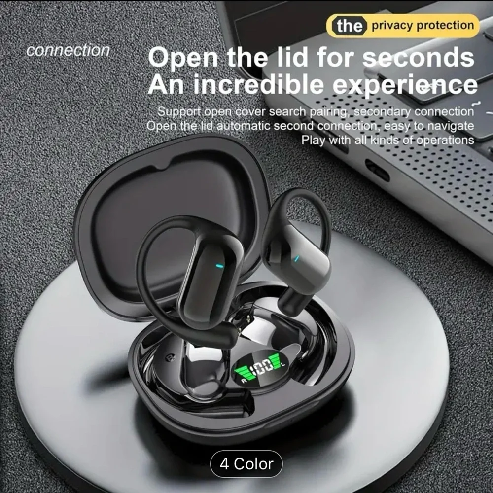 Translation Earbuds - Wireless Open-Ear 5.4 Sport Headset,blue or khaki or black